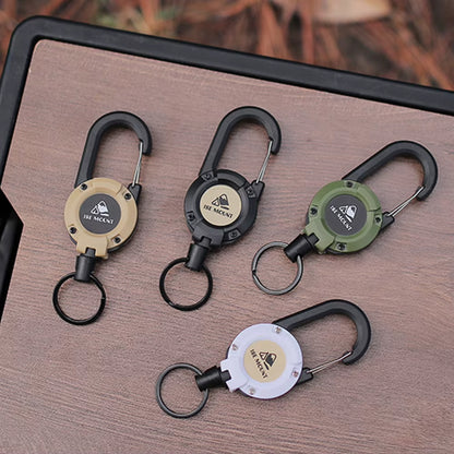 Anti-Lost Retractable Buckle with Steel Wire Rope Anti-Theft Buckle Durable Outdoor Climbing Tools