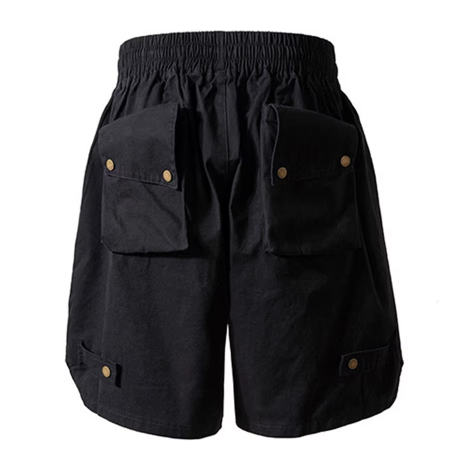Hip Hop Y2K Streetwear Cargo Shorts Multi Pockets Tactical Fashion Man Shorts Techwear Harajuku 2023 Summer Casual Short Pants