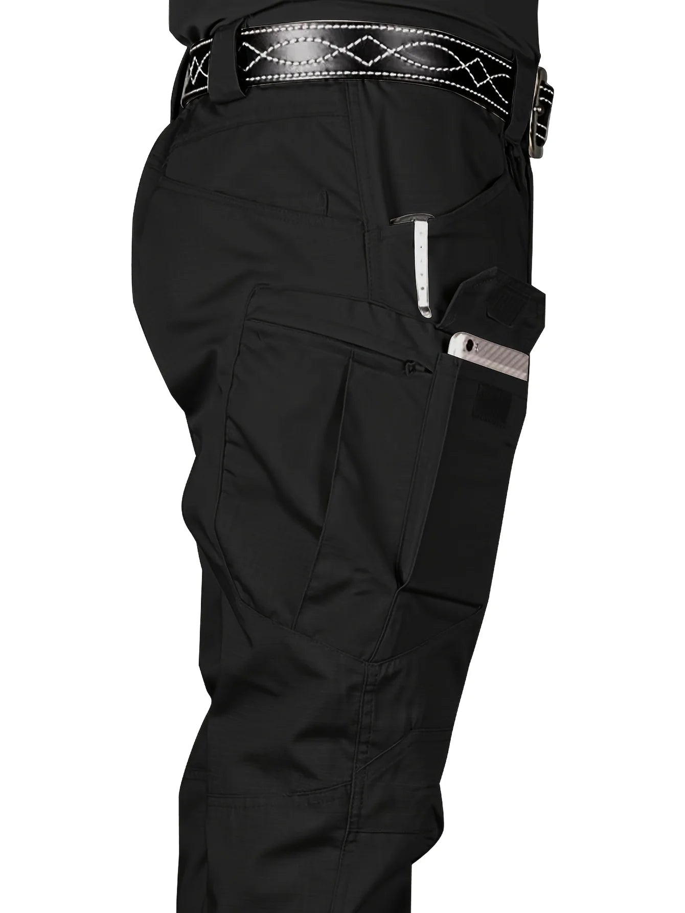 Men'S Outdoor Multi Functional Tactical Pants, Multi Pocket Outdoor Hiking Sweatpants, Water-Repellent, Wear-Resistant