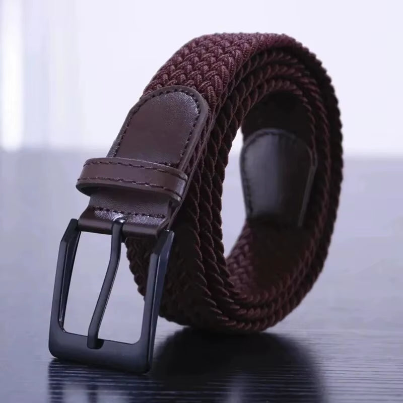 Men'S Belt Fashion Casual Woven Elastic Belt Outdoor Sports Lady Tactical Belt Strap Climbing Belt with Pants Jeans Neutral Belt