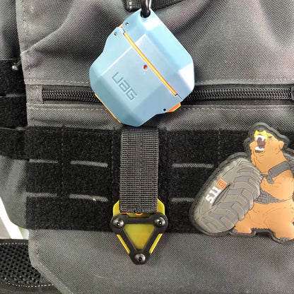 Tactical Outdoor Keychain EDC Backpack Clip Hanging System Belt Buckle Hook Cyberpunk Style Nylon Webbing Key Ring