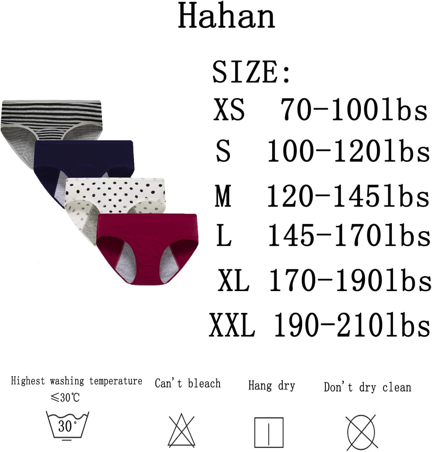 Teens Girls Period Underwear Cotton Leak Proof Panties Womens Briefs