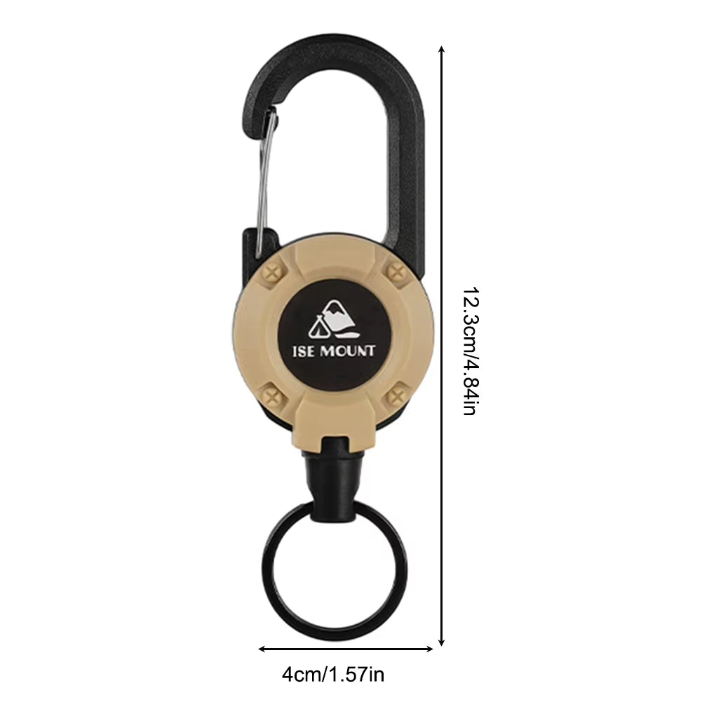 Anti-Lost Retractable Buckle with Steel Wire Rope Anti-Theft Buckle Durable Outdoor Climbing Tools