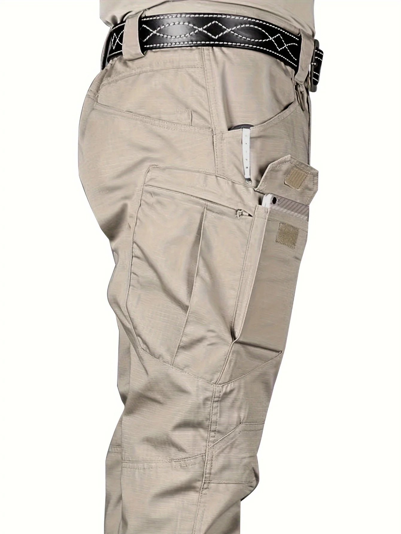 Men'S Outdoor Multi Functional Tactical Pants, Multi Pocket Outdoor Hiking Sweatpants, Water-Repellent, Wear-Resistant