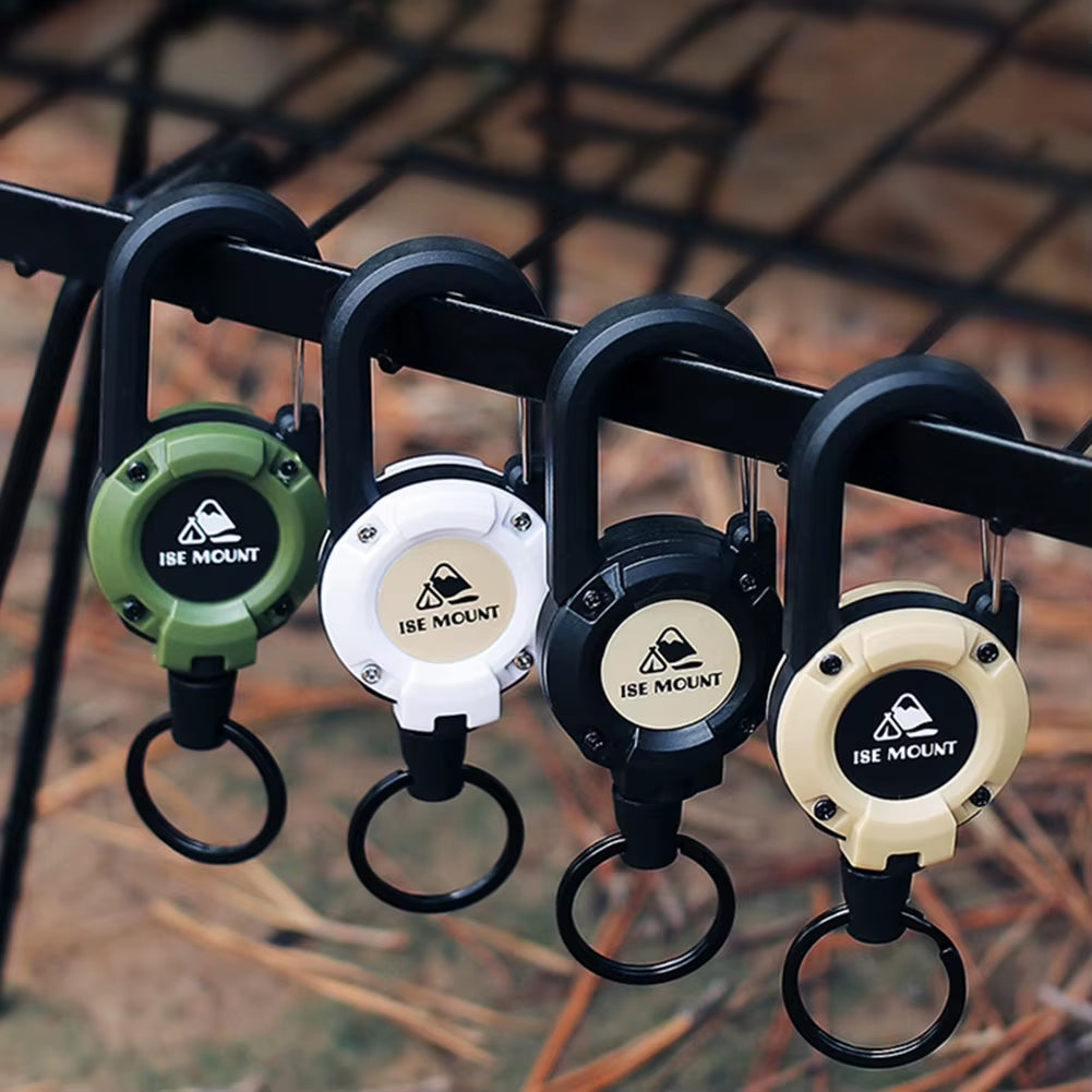 Anti-Lost Retractable Buckle with Steel Wire Rope Anti-Theft Buckle Durable Outdoor Climbing Tools