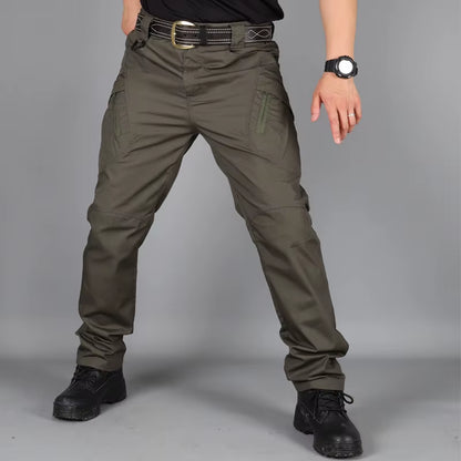 Summer Men'S Tactical Cargo Pants Casual Trousers Multi-Pockets Waterproof Pants Lightweight Quick Dry Outdoor Hiking Trousers
