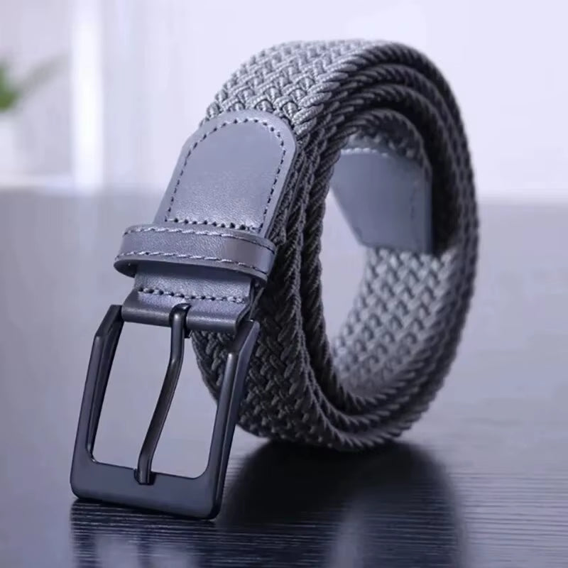 Men'S Belt Fashion Casual Woven Elastic Belt Outdoor Sports Lady Tactical Belt Strap Climbing Belt with Pants Jeans Neutral Belt