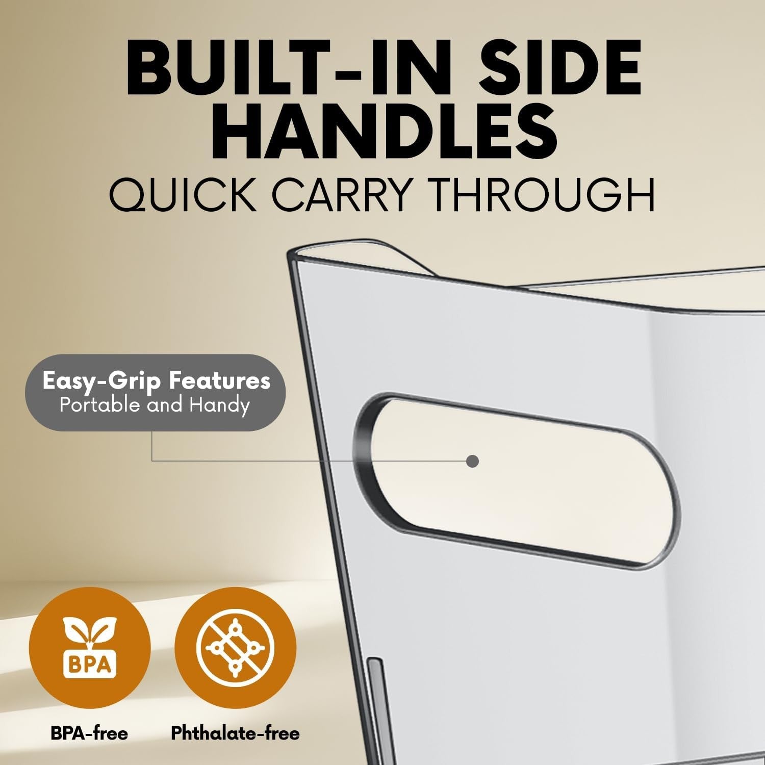 Freezer Storage Bins Pantry Clear Plastic for Kitchen Organization Organizers