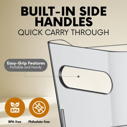 Freezer Storage Bins Pantry Clear Plastic for Kitchen Organization Organizers