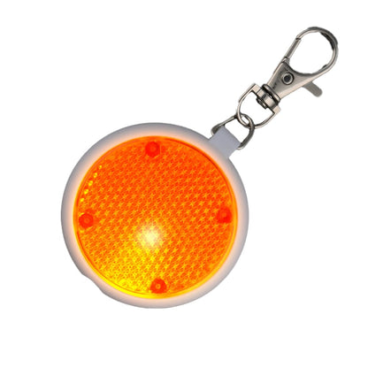 Orange Round Personal Safety Emergency Keychain Set Flashlight Blinkers