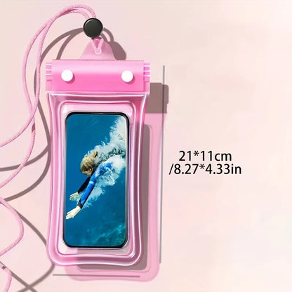 4-compartment Waterproof Phone Pouch 3D Design Thick Case-Friendly Transparent Plastic Dry Bag  Strap Waterresistant Phone Bag