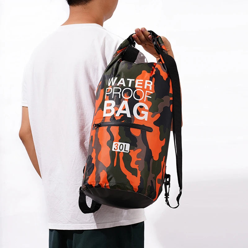 30L 15L Waterproof Dry Bags With Wet Separation Pocket Backpack For Kayaking Boating Swimming Outdoor Sports Bag XAZ9