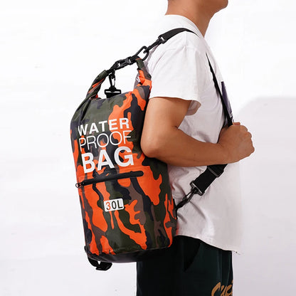 30L 15L Waterproof Dry Bags With Wet Separation Pocket Backpack For Kayaking Boating Swimming Outdoor Sports Bag XAZ9