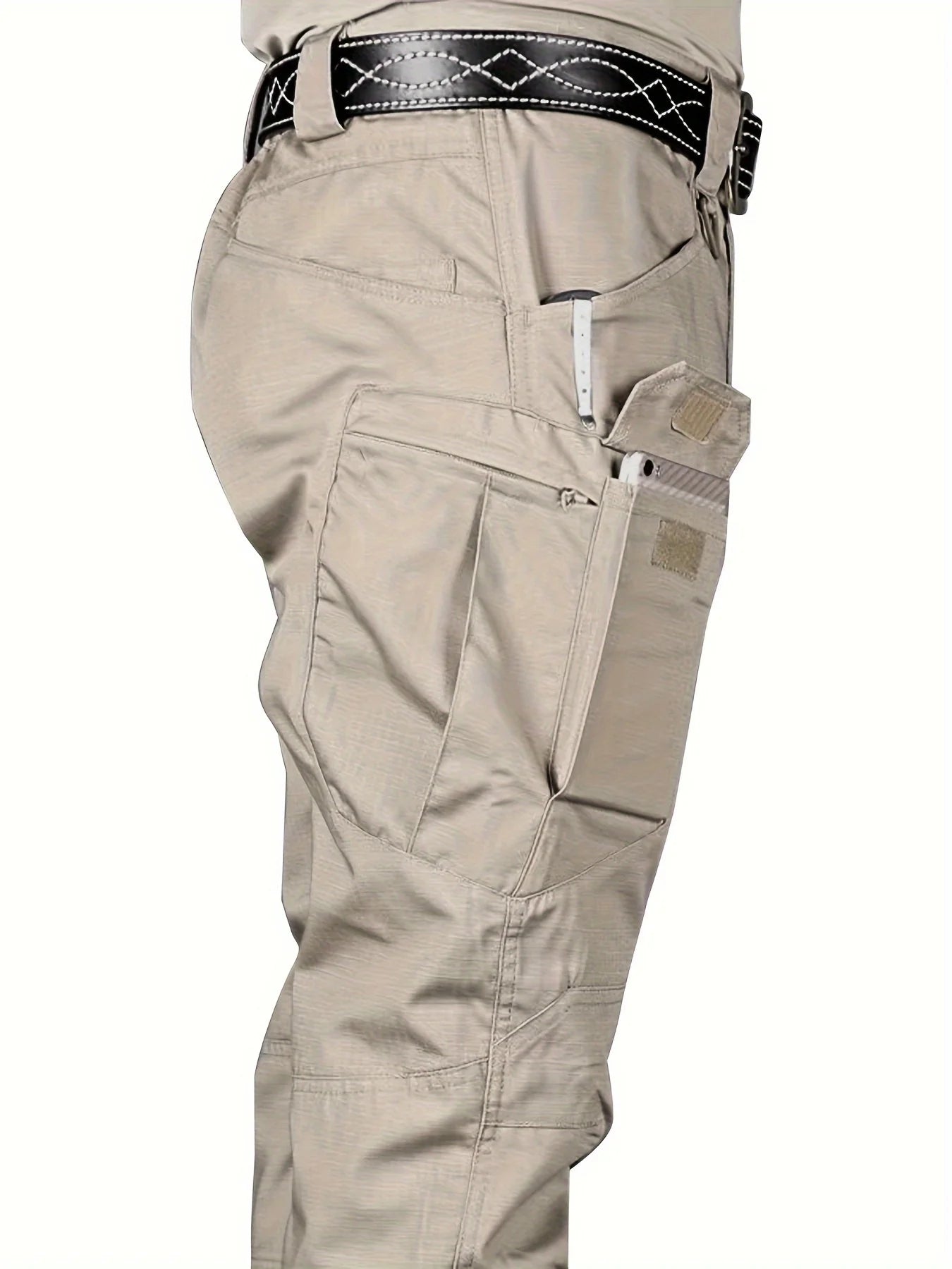 Men'S Outdoor Multi Functional Tactical Pants, Multi Pocket Outdoor Hiking Sweatpants, Water-Repellent, Wear-Resistant
