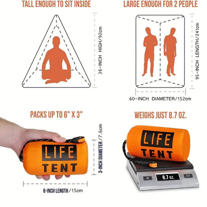 Outdoor Insulated Emergency Tent for 2 Persons