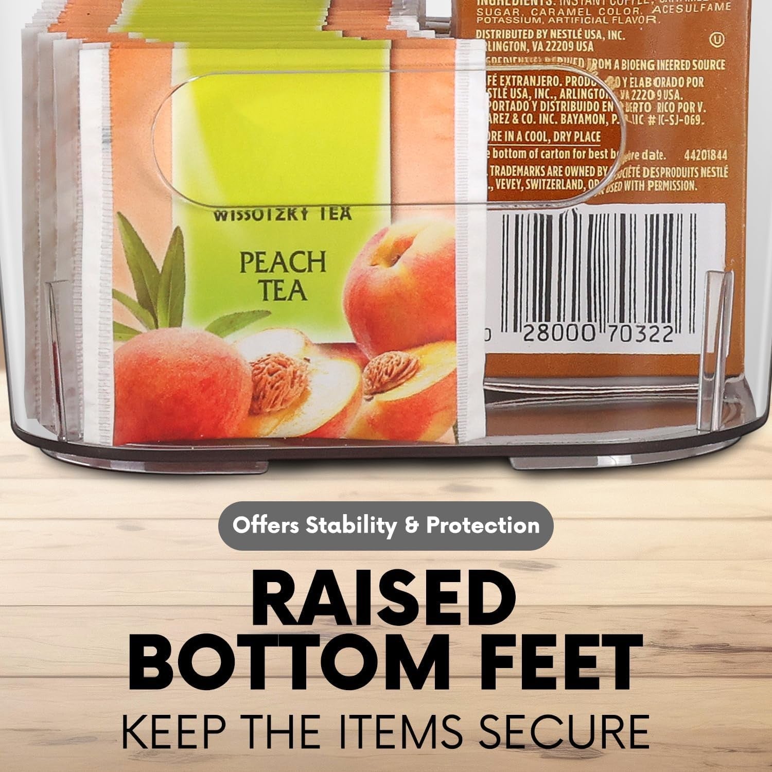 Freezer Storage Bins Pantry Clear Plastic for Kitchen Organization Organizers