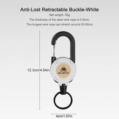 Anti-Lost Retractable Buckle with Steel Wire Rope Anti-Theft Buckle Durable Outdoor Climbing Tools