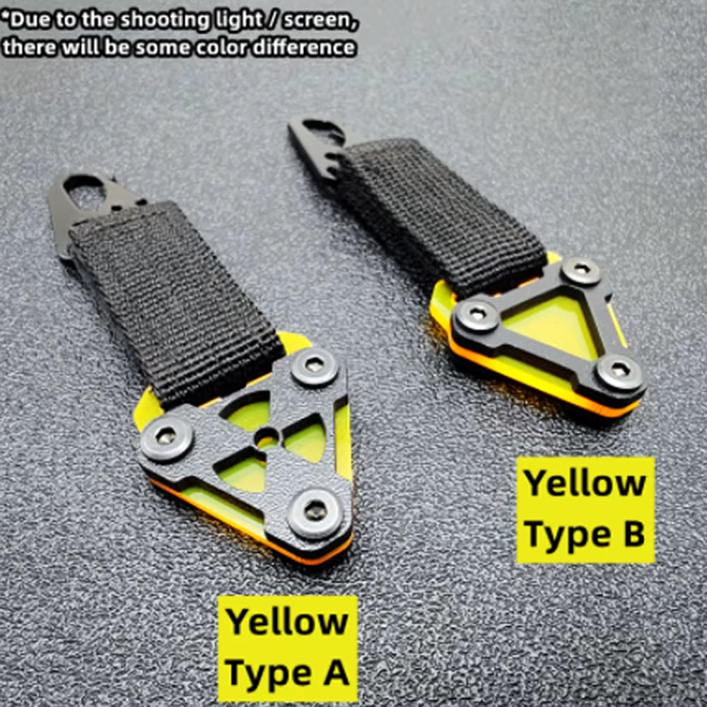 Tactical Outdoor Keychain EDC Backpack Clip Hanging System Belt Buckle Hook Cyberpunk Style Nylon Webbing Key Ring