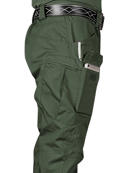 Men'S Outdoor Multi Functional Tactical Pants, Multi Pocket Outdoor Hiking Sweatpants, Water-Repellent, Wear-Resistant
