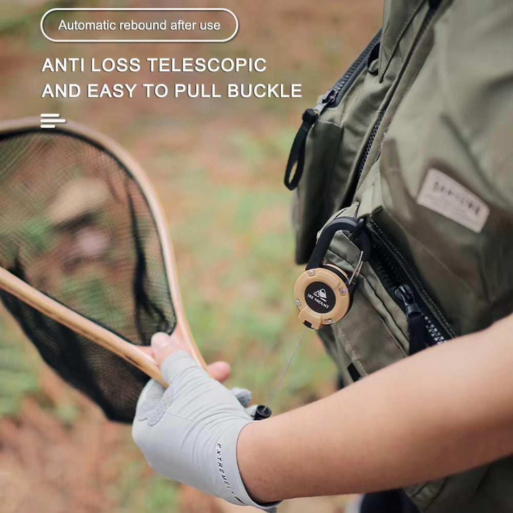 Anti-Lost Retractable Buckle with Steel Wire Rope Anti-Theft Buckle Durable Outdoor Climbing Tools