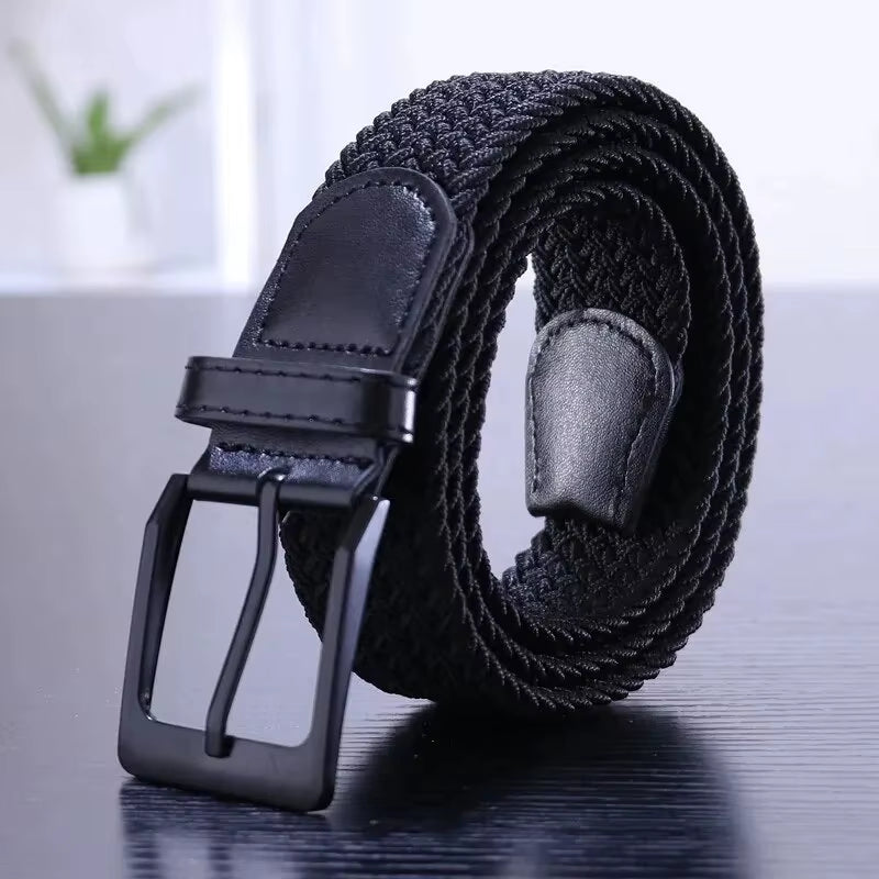 Men'S Belt Fashion Casual Woven Elastic Belt Outdoor Sports Lady Tactical Belt Strap Climbing Belt with Pants Jeans Neutral Belt